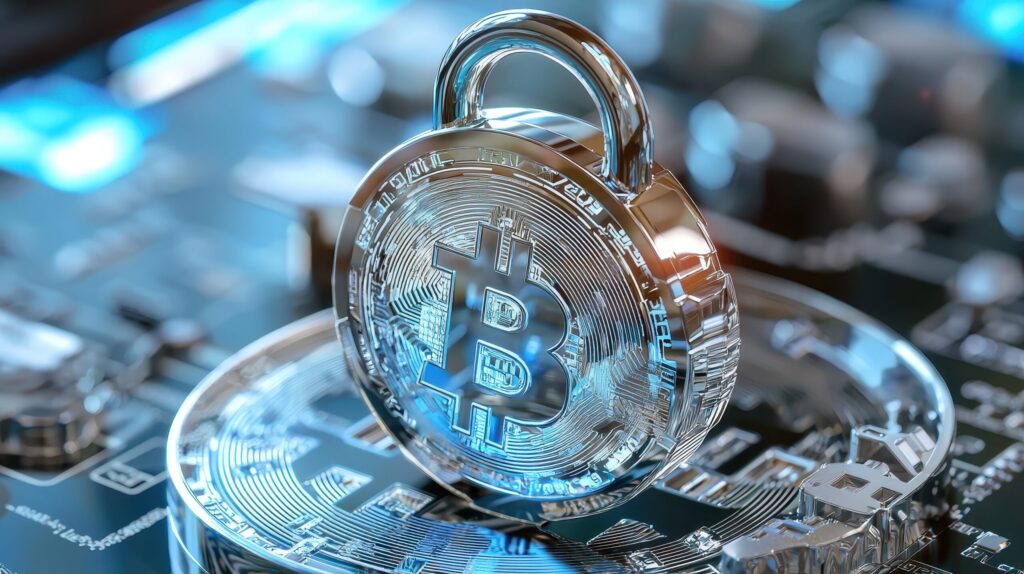 Secure Bitcoin Cryptocurrency With Lock Scaled.jpg