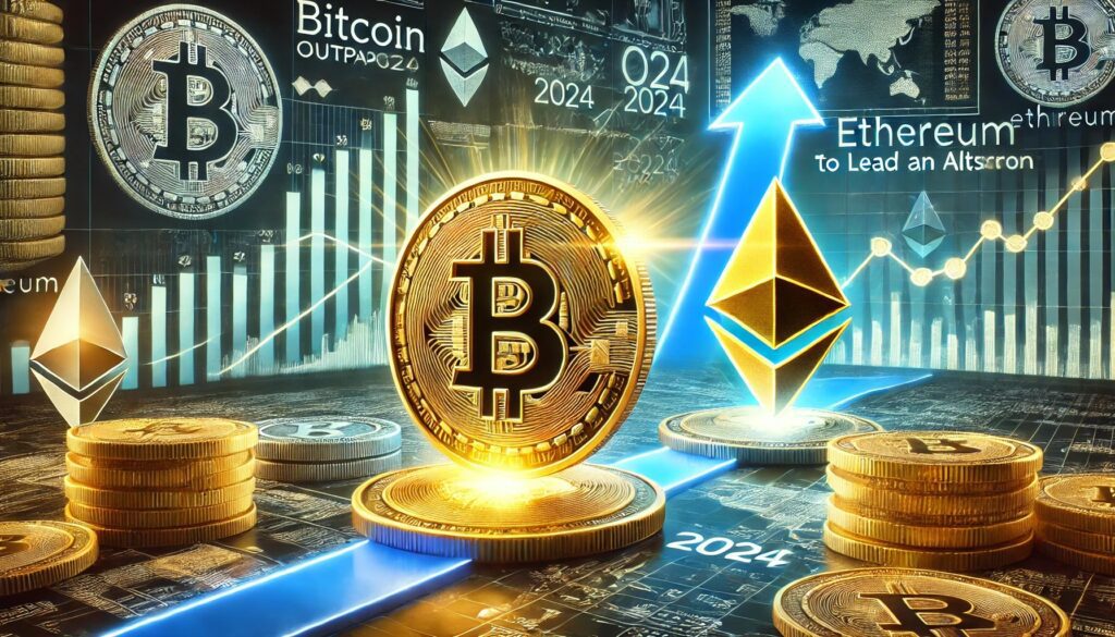 Dall·e 2024 11 23 07.44.57 A Financial Themed Image Highlighting Bitcoin Outpacing Ethereum In 2024.jpeg